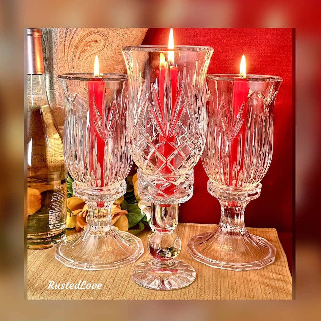 Hurricane Candlesticks / Hurricane Lamps / Glass Hurricanes / Hurricane