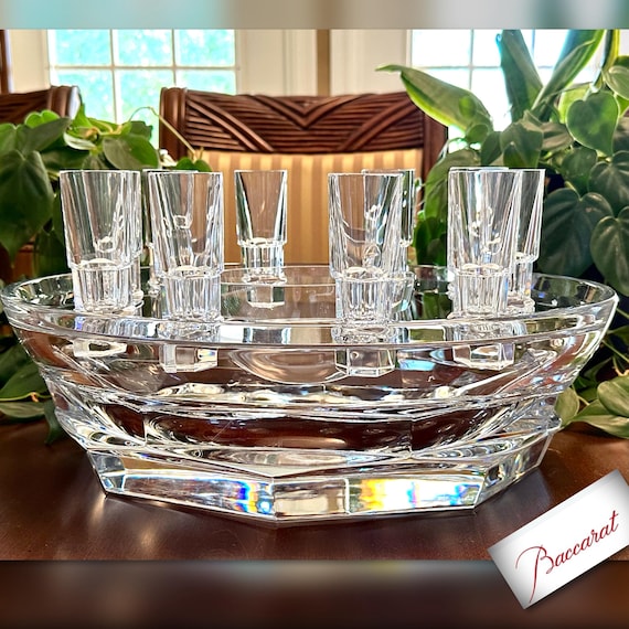 Baccarat Harcourt Abysse Caviar Set / Baccarat Vodka Serving Bar Set / Vintage Baccarat Harcourt Abysse Caviar & Vodka- 13 Pc Set / Baccarat