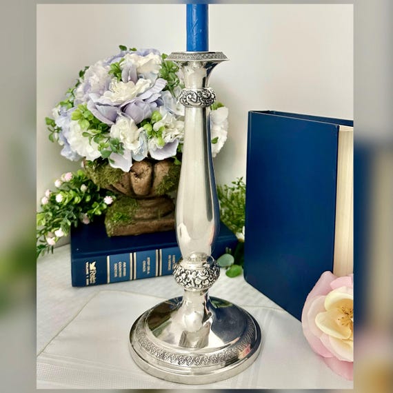 Sterling Silver Candlestick 1839 Vienna Wiener Biedermeier / Antique Sterling Candle Holder / Silver Antique Single Dinner Taper Candlestick