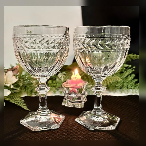 Miss Desiree Villeroy & Boch Claret Wine Glasses / Desiree Vintage Wine Glasses / Miss Desiree Claret Wine Golblets / Wine Glass Pair