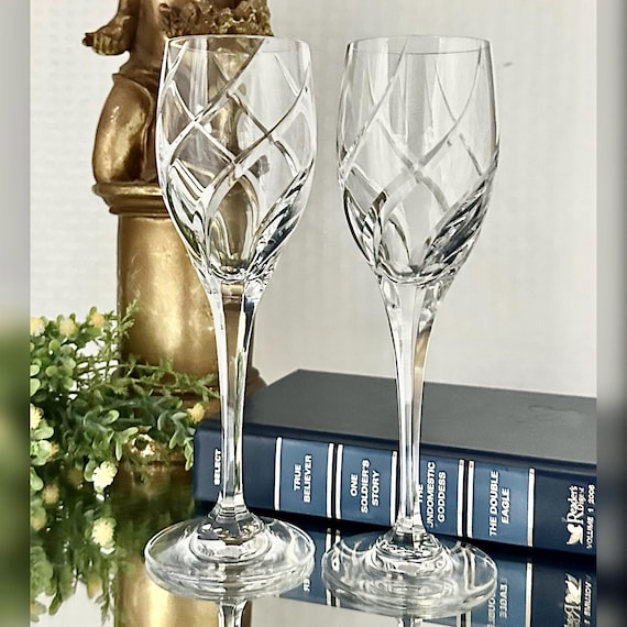 Mikasa Olympus Wine Glasses / Mikasa Crystal Vintage Olympus Wine Goblets / Olympus Wine Glasses / Pair Mikasa Olympus Wine Glasses
