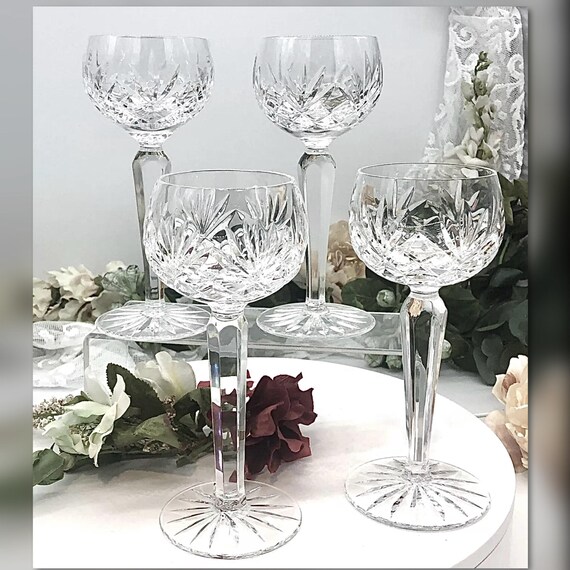 Balloon Wine Crystal Bohemian Glasses / Vintage Crystal Bohemian Glasses / Bohemian Styled Goblets / Bohemian Balloon Wine Glasses - 4