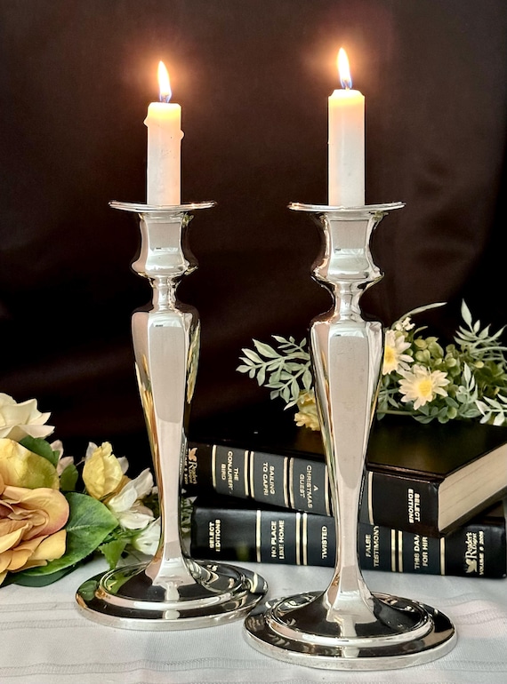 Sterling刻印　銀製燭台　389g 高さ26.2㎝　東な8-0201☆2F Tiffany and Co Sterling Silver Candlesticks / Antique Candlesticks