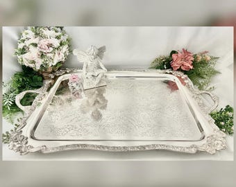 Wallace Baroque Silver Plated Tray / Baroque Wallace 294F Footed