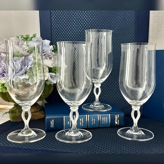 Tuscan Mikasa Ice Tea Glasses / Tuscan Frosted Stem Ice Tea Glasses / Tuscan Vintage Mikasa Ice Tea Drinkware Set / Mikasa Ice Tea Glasses 4