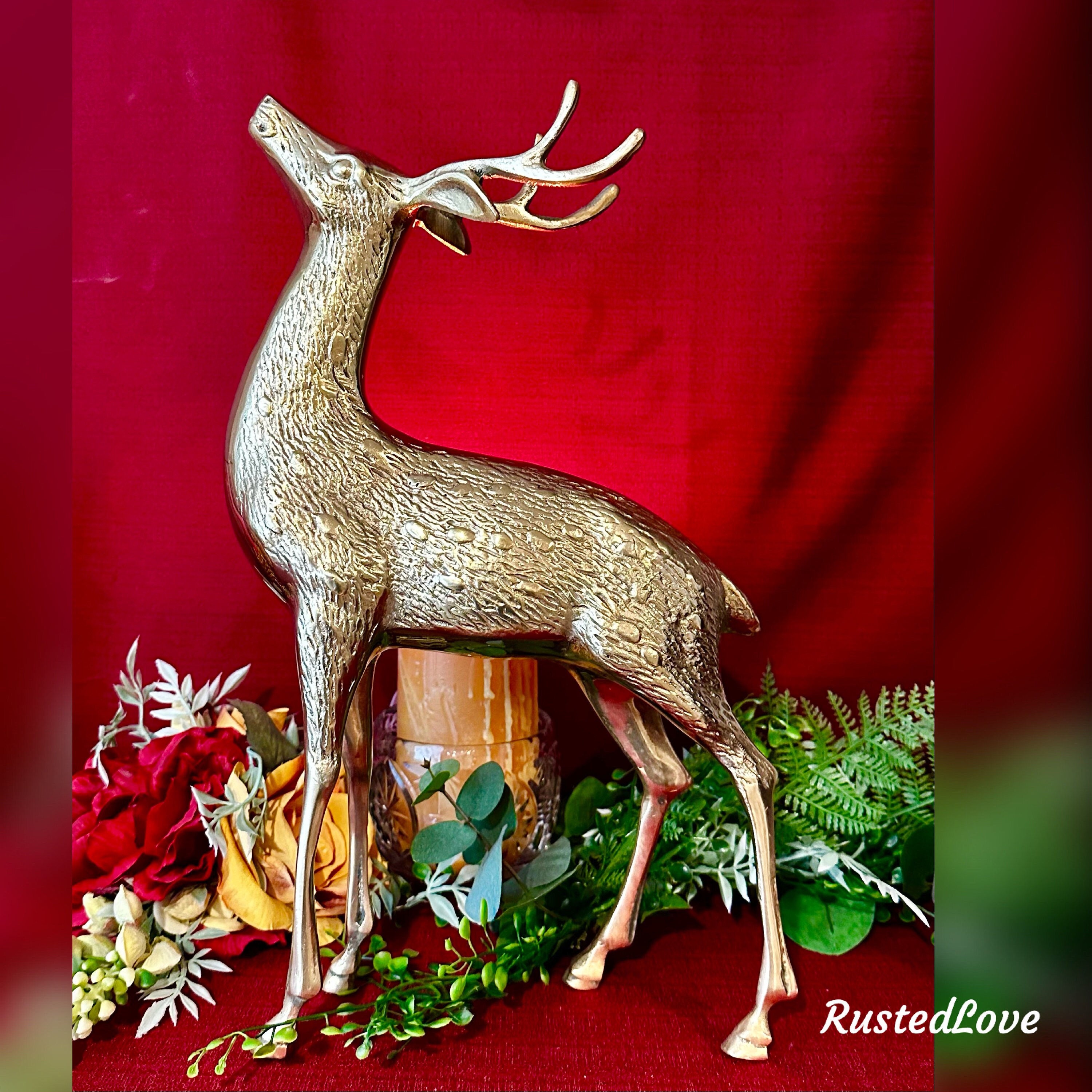 Large outlet brass deer