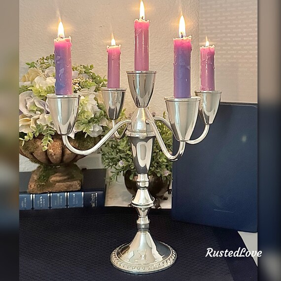 Duchin Creations Sterling Silver Candelabra / Vintage Sterling Candle Holder / Vintage Duchin Creations Candle Holder / 5 Arm Candelabra
