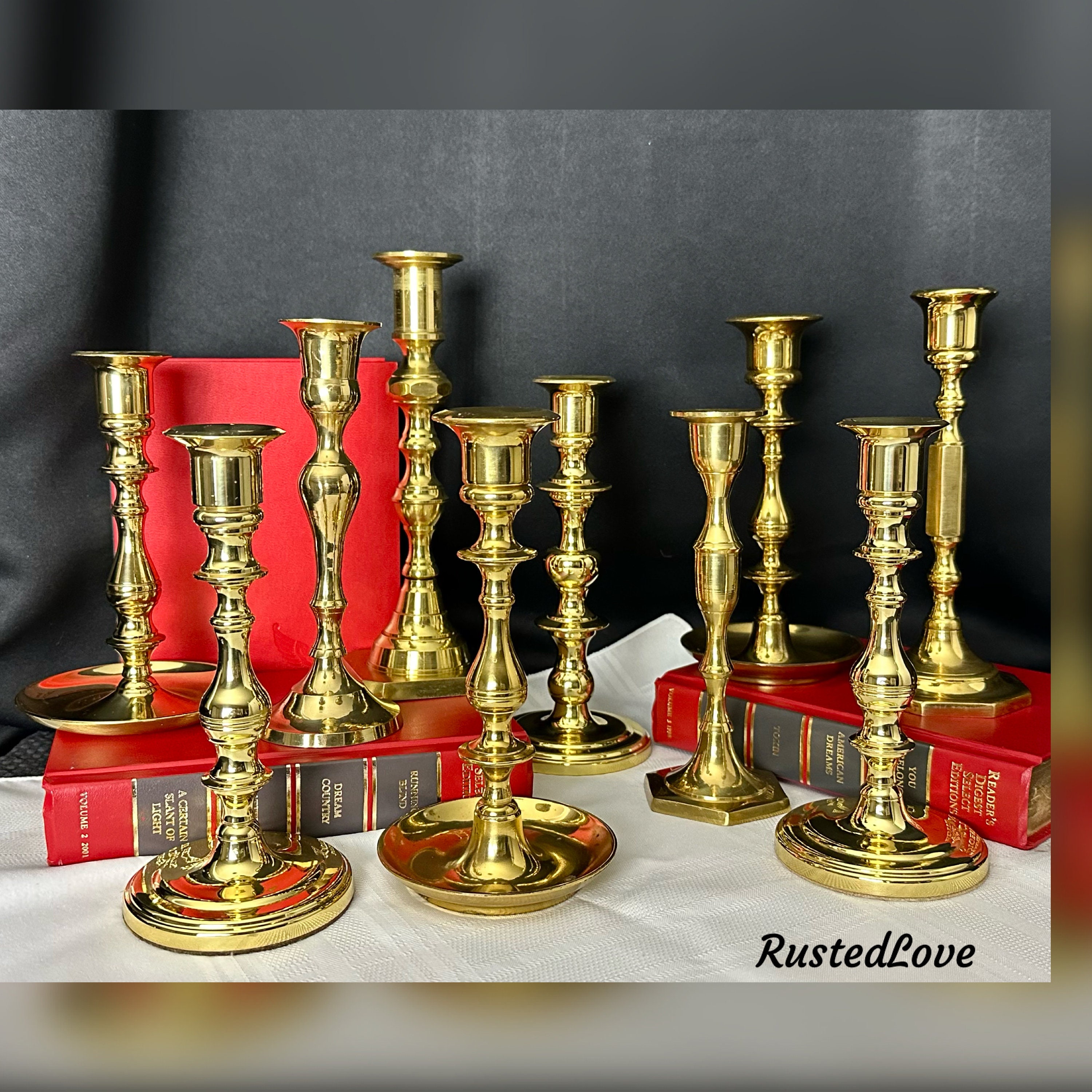 Rare BALDWIN Solid Brass 7 Candle Holder Candelabra - NEW Condition - Estate