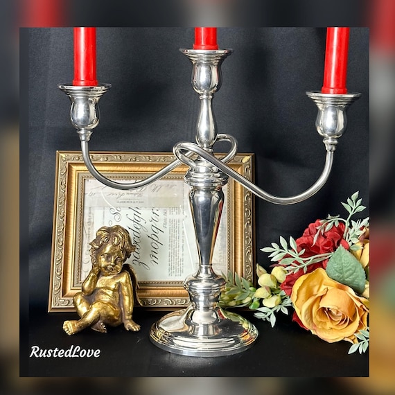 Lord Saybrook Sterling Silver Candelabra / Vintage Candlestick / Lord Saybrook N302 / Victorian Candelabra / Sterling Silver Candelabra