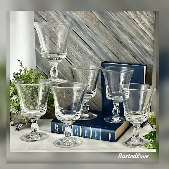 Fostoria Century Water Glasses / Century Fostoria Water Glasses / Vintage Fostoria Century Water Goblets / Fostoria Water Glasses - Read - 6