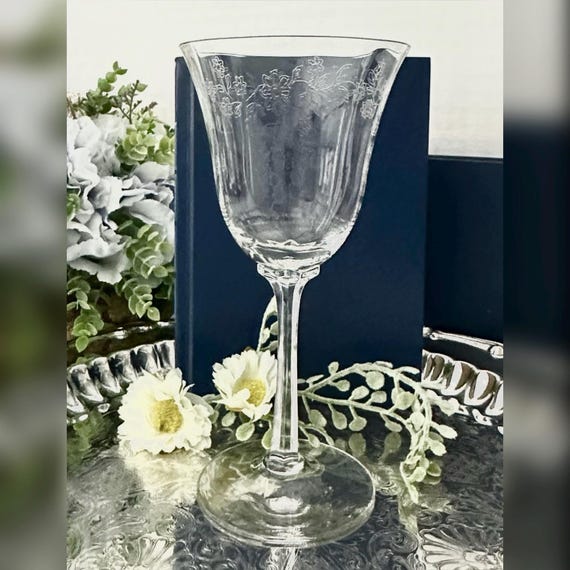 Lenox Castle Garden Water Glass / Vintage Lenox Optic Bowl Castle Garden Water Glass / Lenox Optic Bowl Water Glass / Castle Garden Goblet
