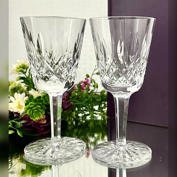 Waterford Crystal Lismore White Wine Glasses / Vintage Waterford Wine Glasses / Lismore Waterford Crystal Wine Glasses / White Wine Glasses