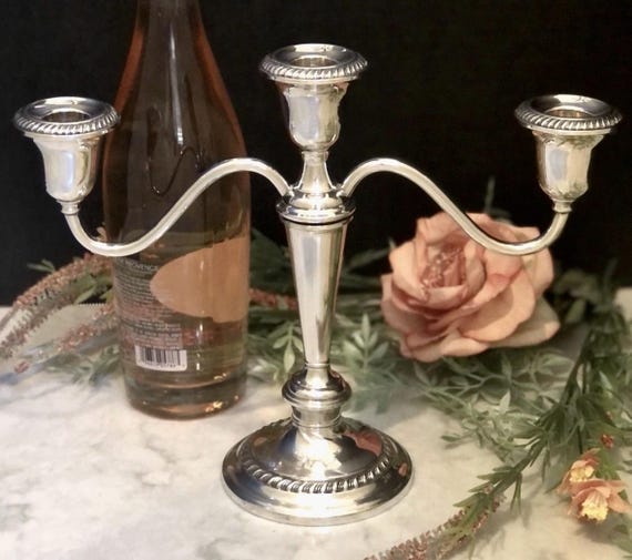 GORHAM STERLING シルバー キャンドルホルダー 3灯 Vintage Gorham Sterling Silver Candelabra, 3-arm Candle Holder - Etsy