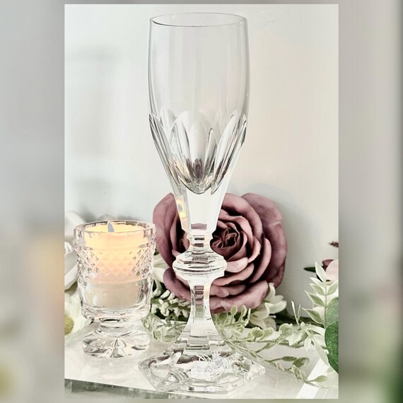 Varga Purity Champagne Flute Hungarian Hand Cut Crystal Replacement Single Glass