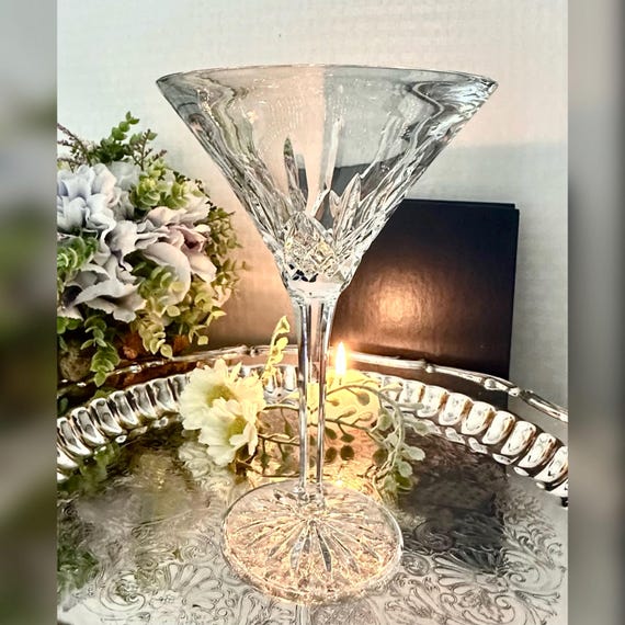 Waterford Lismore Martini Glass / 14 OZ Large Sized Lismore Martini Glass / Waterford Crystal Lismore Martini Glass / Vintage Martini Glass