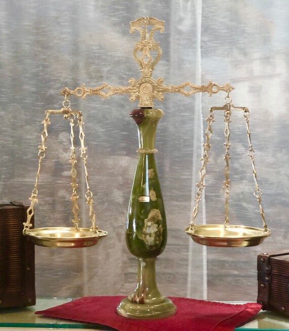 Collectables Brass 7 Weighing Scale Balance Justice Law Scale Decoration  Gift