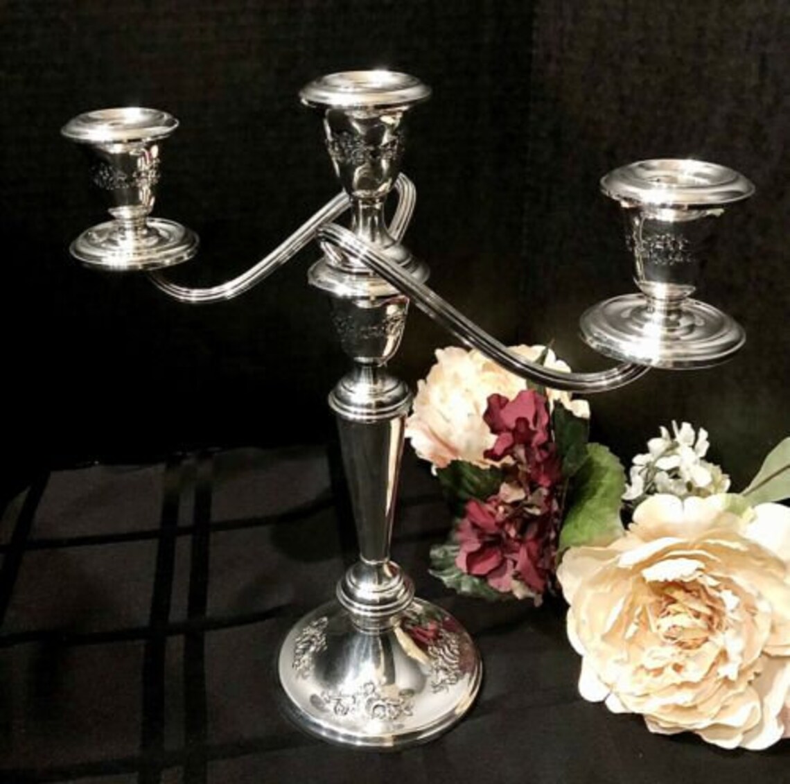 Gorham Sterling Silver Candelabras VictorianChased 3 Arm Etsy