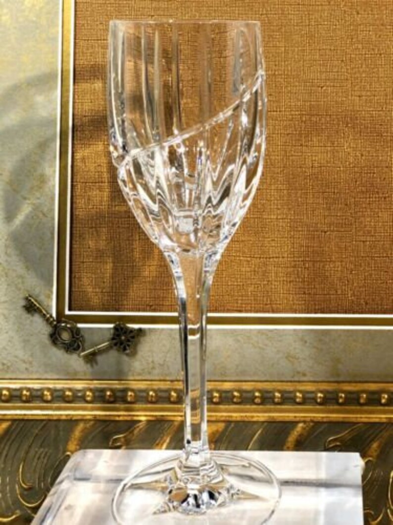 Vintage Mikasa Uptown Water Glasses Crystal 9 Inches TALL Etsy