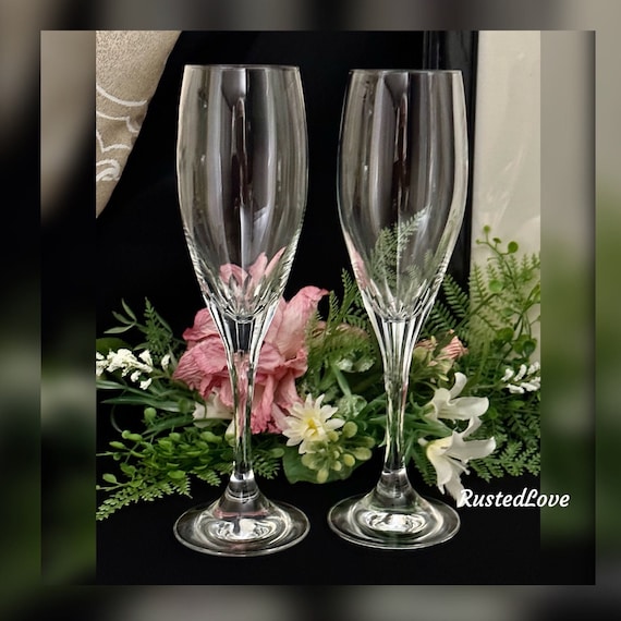 Schott- Zwiiesel Revue Champagne Flutes / Revue Champagne Glasses / Zwiesel Champagne Glasses / Toasting Wedding Champagne Glasses - 2
