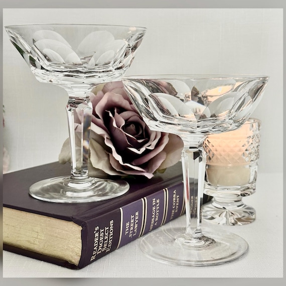 Waterford Sheila (Cut) Champagne / Tall Sherbet Glass Pair Replacement