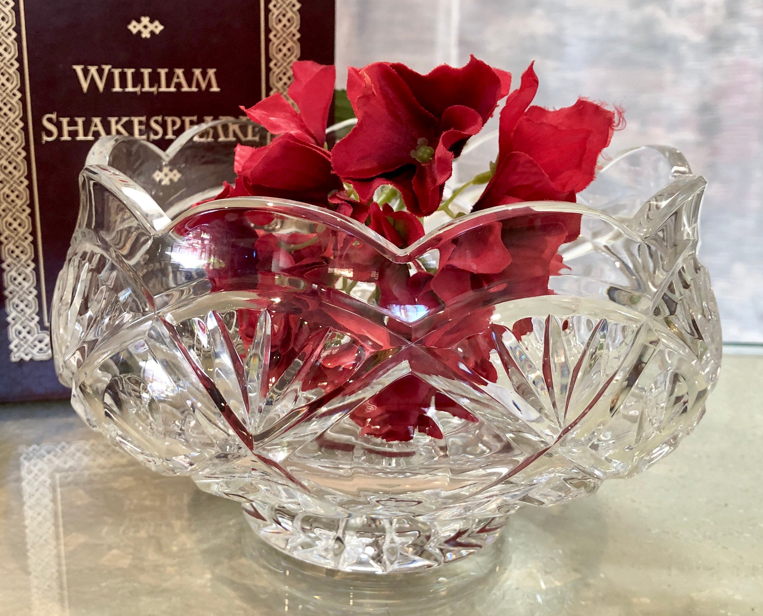 Waterford Crystal Bowl / Waterford Vase / Scalloped Rim Bowl