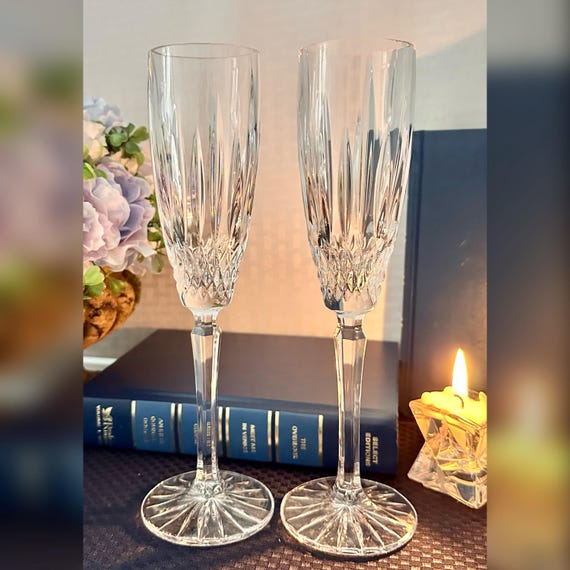 Mikasa Old Dublin Champagne Flutes / Vintage Mikasa Old Dublin Champagne Glasses / Wedding Champagne Glasses / Mikasa Toasting Flutes - 2
