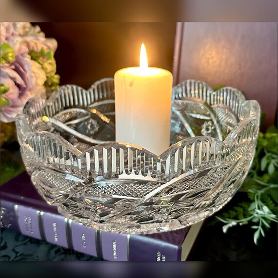 Waterford Crystal Prestige Apprentice Bowl / Vintage Heavy Cut Crystal Vase / Crystal Waterford Apprentice Bowl / Waterford Centerpiece Bowl