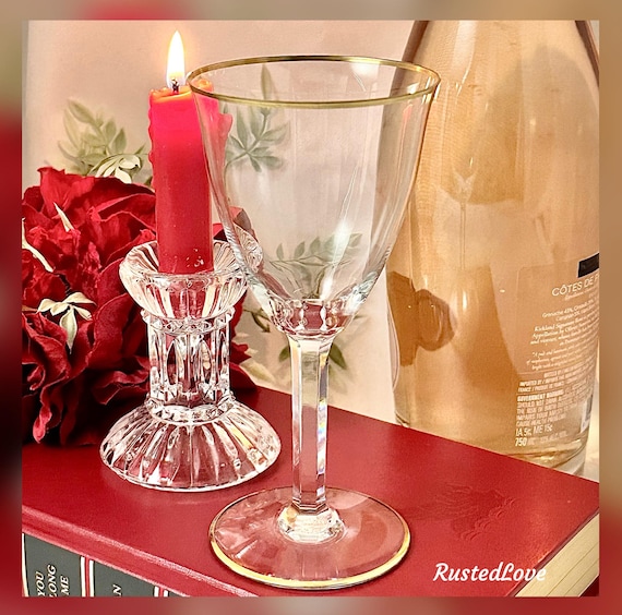 Baccarat Directoire Gold Trimmed Port Wine Glass / Baccarat Port Wine Glass / Baccarat Directoire Glass / Vintage Baccarat Port Wine Glass 1