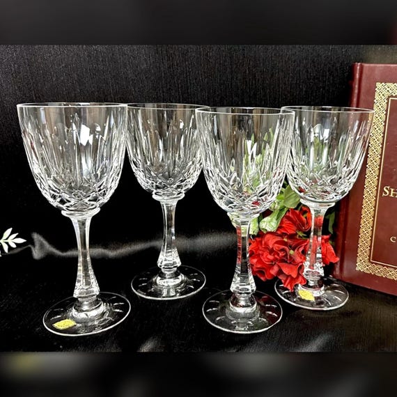 Vintage Joska Monte Claire Water Glasses / Joska Claire Water Crystal Glassware / Claire Water Glasses / Vintage Joska Water Glasses - 4 Pcs