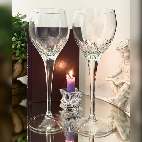 Mikasa Capela Water Goblets / Capela France Clear Blown Water Glasses / Capela Mikasa Water Glasses / Vintage Mikasa Water Glassware
