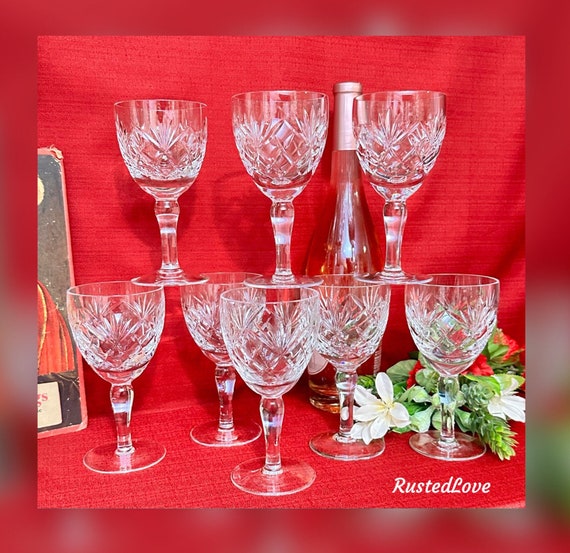 Royal Brierley Braemar Claret Wine Glasses / Tall Braemar Claret Wine Glasses / Royal Brierley Claret Wine Glasses / Braemar Wine Glasses  8