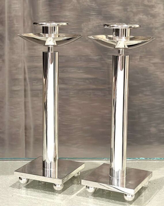 MCM Swid Powell Candle Sticks / Vintage Italy Candlesticks