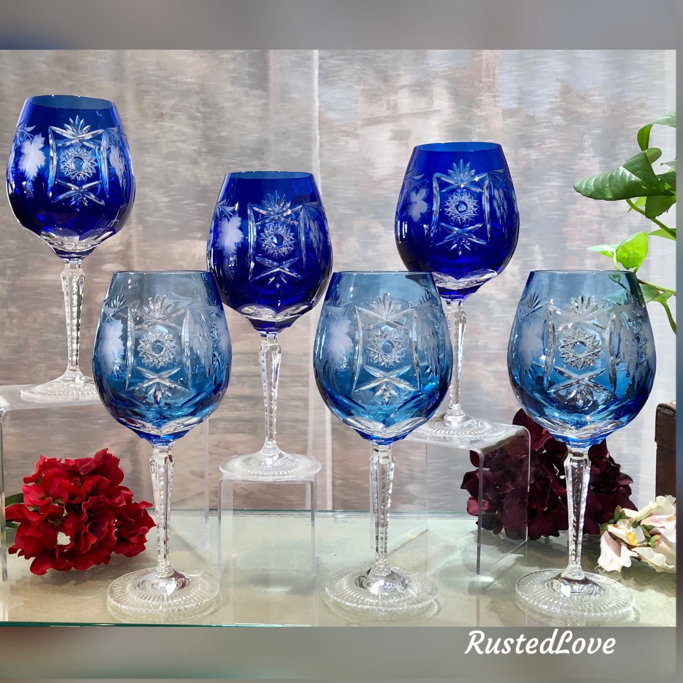 Aqua Vitae Martini Glass Set of 2. Crystal Glassware, Triangle Drinking  Glasses with Off Set Base.