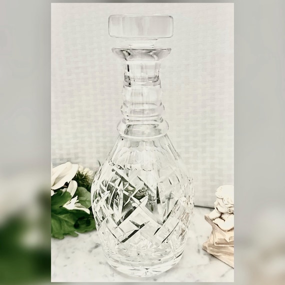 Vintage Waterford Crystal Decanter, Cut Glass Barware