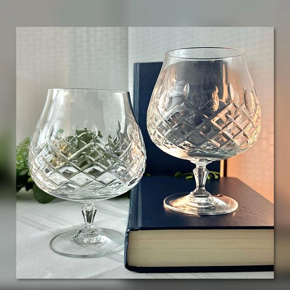 Mikasa Claridge Brandy Glasses / Claridge Mikasa Brandy Glasses / Crystal Claridge Brandy Glasses / Mikasa Claridge Brandy Glasses - 2 Pc