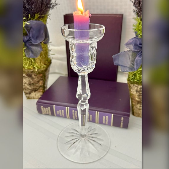 Waterford Crystal Candle Holder / Vintage Candle Stick / Waterford Vintage Crystal Candlestick Holder / Vintage Waterford Candlestick Holder