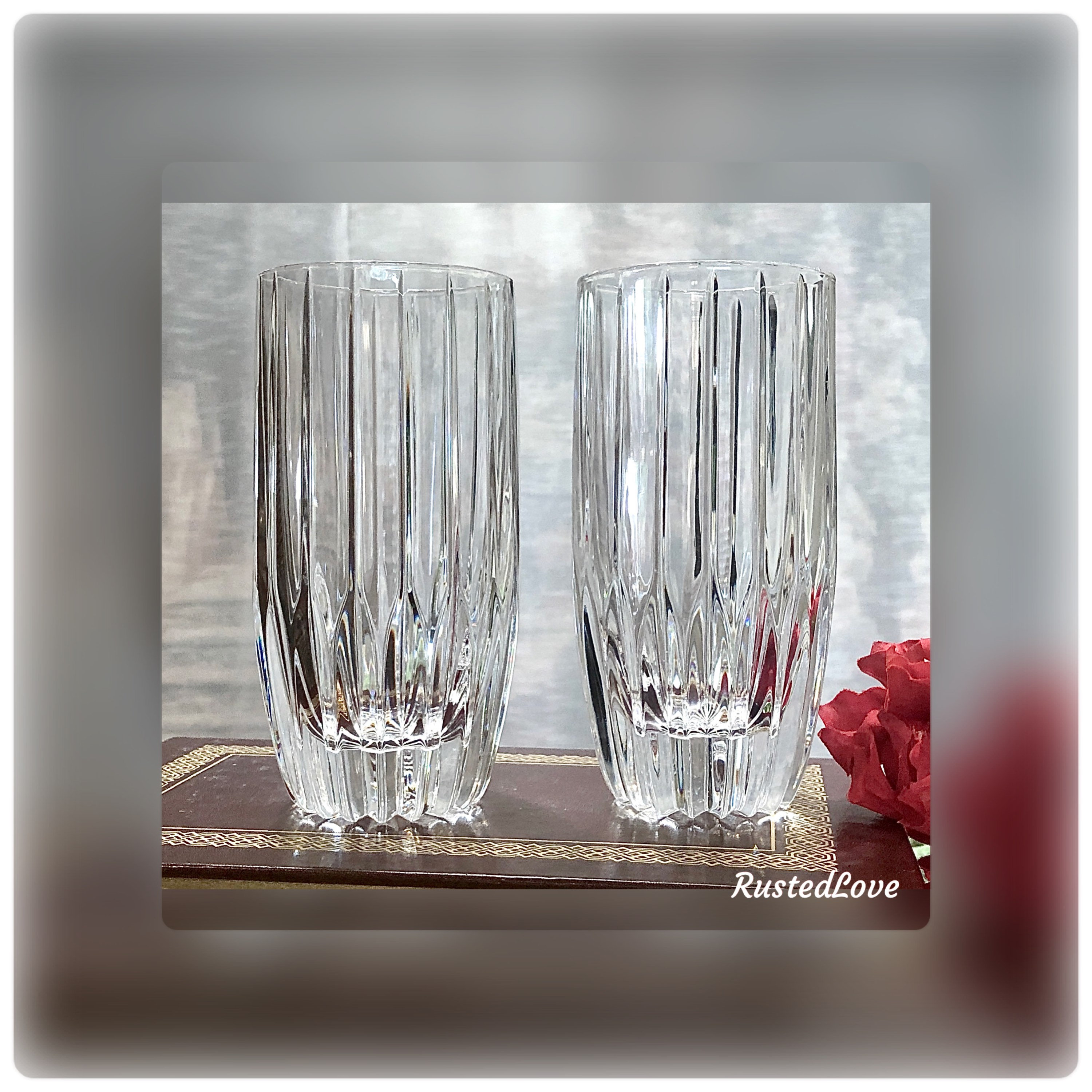 Highball Glasses / Mikasa Park Lane / Mikasa Crystal Glasses / Highball  Glassware / Elegant Glasses / Mikasa Drinkware / Elegant Barware 