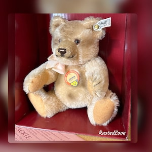 Steiff ジャッキーベア Jackie 18 Steiff Jackie 1953 Replica Teddy Bear LE 1986 Mohair Box Papers - Etsy