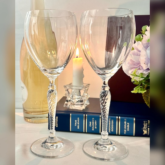 Royal Doulton Dawn Wine Glasses / Vintage Doulton Clear Dawn Wine Goblets / Dawn Royal Doulton Wine Goblets / Doulton Dawn Wine Glasses - 2