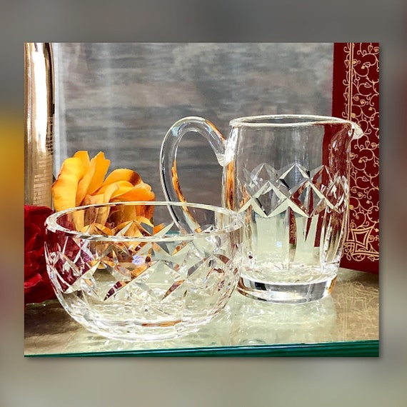 Waterford Cream and Sugar / Waterford Kerry Crystal / Waterford Crystal Cream and Sugar / Kerry Waterford Crystal / Waterford serving Pieces