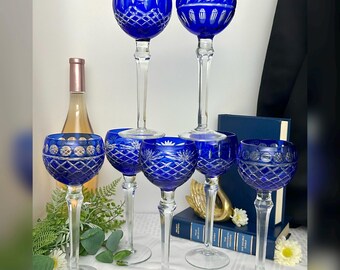 Cobalt Bormioli Rocco Blue Footed Tumblers / Bormioli Rocco Juice