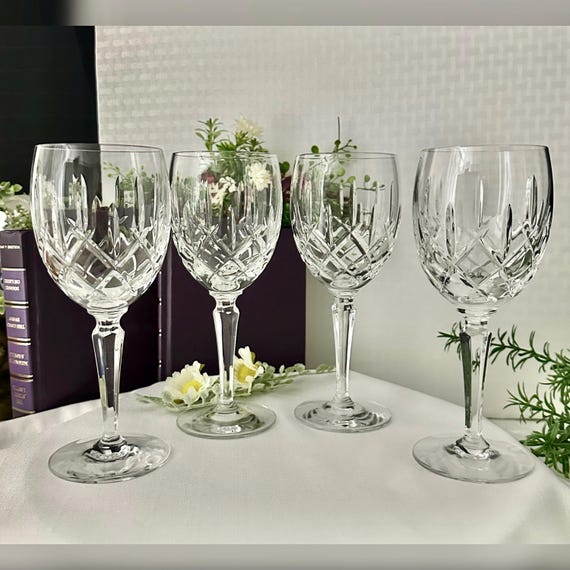 Gorham Lady Anne Water Glasses / Gorham Crystal  Lady Anne Water Goblets / Vintage Gorham Water Goblets / Lady Anne Gorham Water Glasses