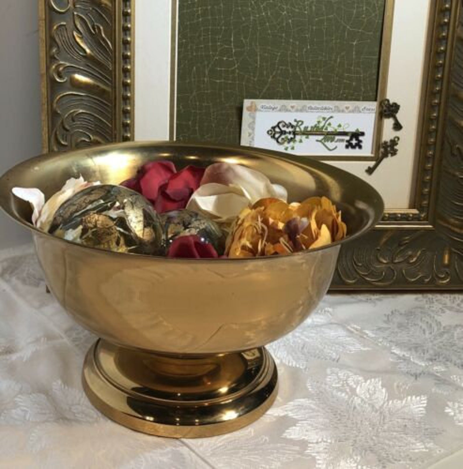 Gold Plated 24 Kt Bowl Baptism Centerpiece Lavabo / Communion Etsy