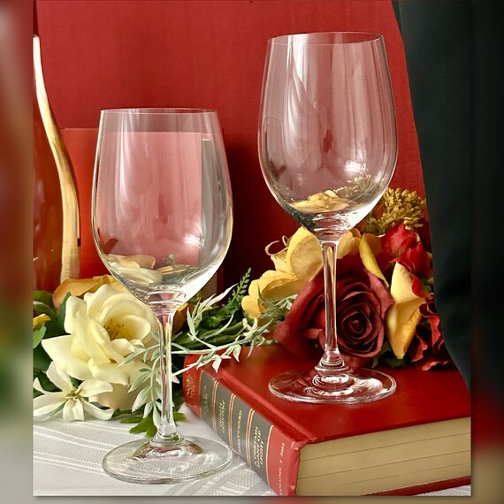 RIEDEL Crystal Vinum White Wine Glasses / Vintage Blown Wine Glases / Burgandy Riedel Wine Goblets / Burgandy Wine Glasses / Riedel Wine - 2
