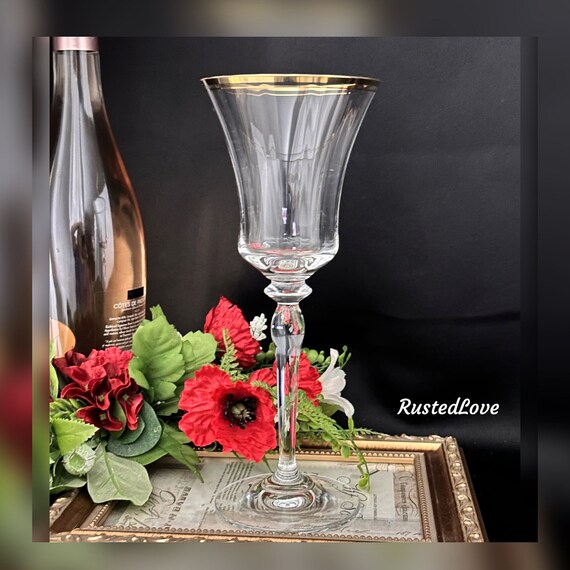 Mikasa Jamestown Gold Water Glass / Jamestown Gold Water Goblet / Mikasa Jamestown Gold Water Goblet / Mikasa Water Glass / Jamestown Gold 1