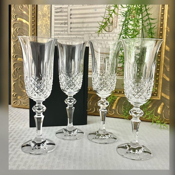 Marquis Champagne Flutes / Champagne Glasses Bohemia Crystal-Crystalex / Marquis Toasting Flutes / Bohemian Crystal Crystalex Champagne