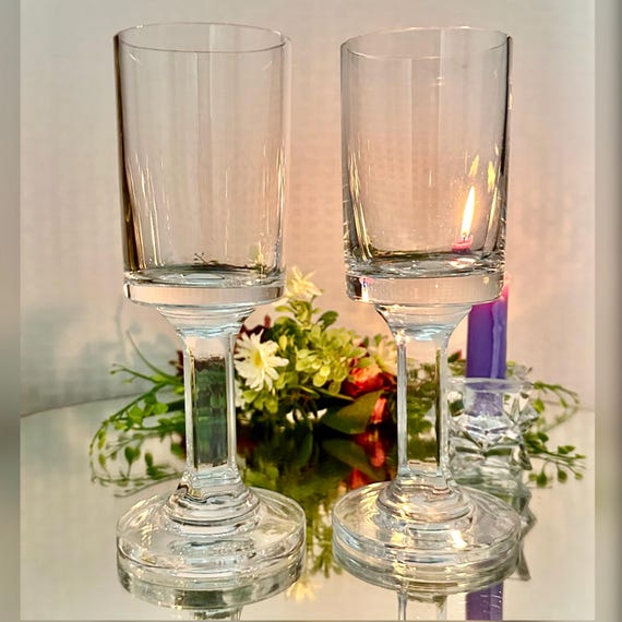Dansk Erika Wine Glasses / Erika Dansk Square Multisided Stem Glasses / Vintage Dansk Erika Wine Glasses / Dansk Wine Glasses / Wine Glasses