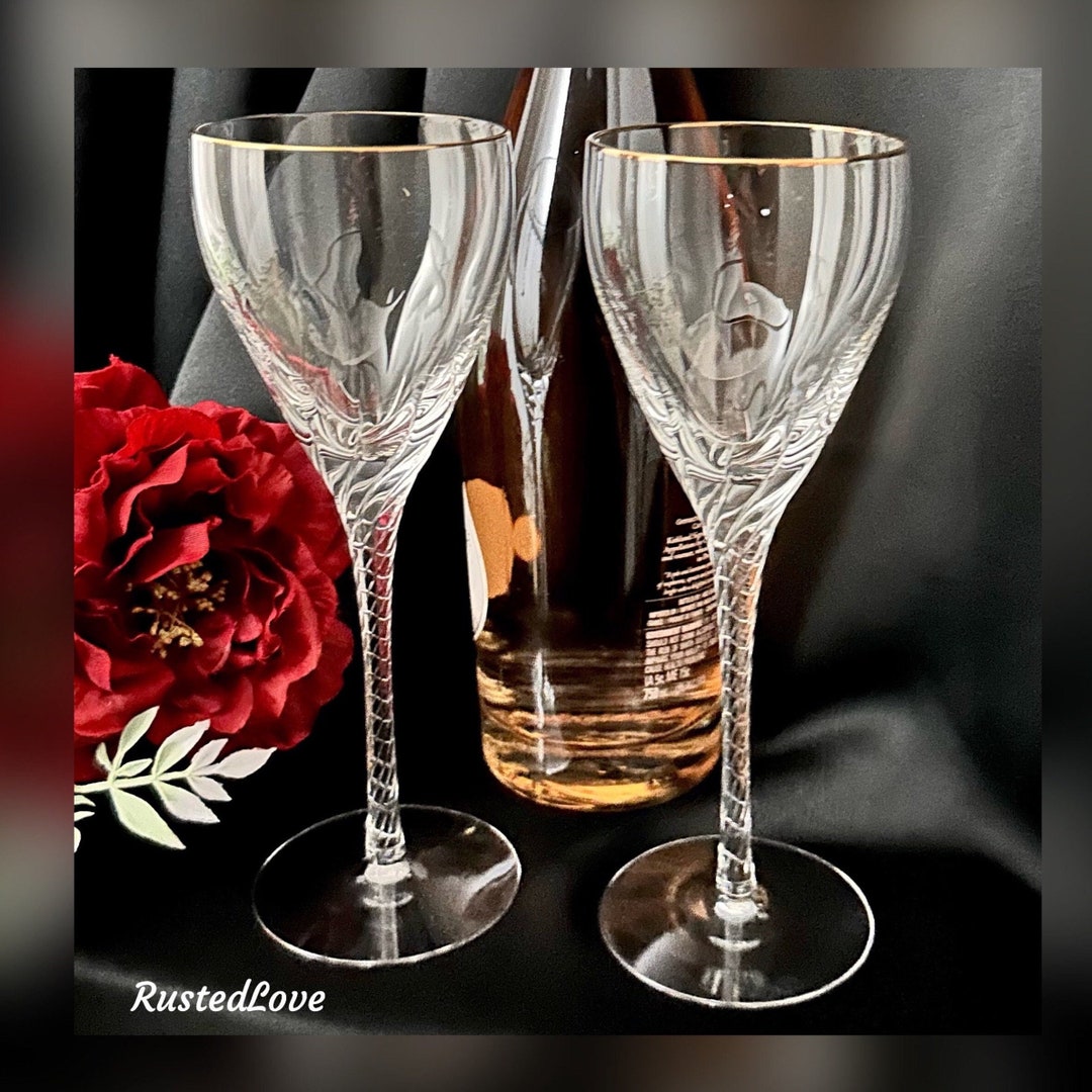 Lenox Encore Wine Glasses / Vintage Lenox Wine Glass / Clear Etsy