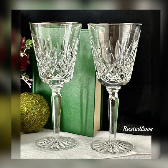 Waterford Crystal Lismore Platinum Tall Water Glasses / Platinum Lismore Water Glass / Vintage Lismore Water Glasses / Platinum Lismore - 2