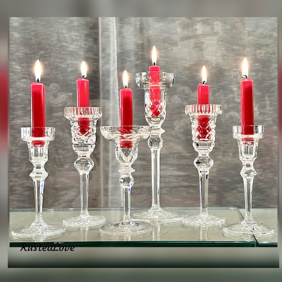  Glass Candlestick Holders for Pillar Candles Set of 3 Clear  Taper Candle Holders for Table Centerpiece Candle Stands Decorative Candle  Stick Holders for Wedding Party Dinner Holiday Decor Gifts : Home